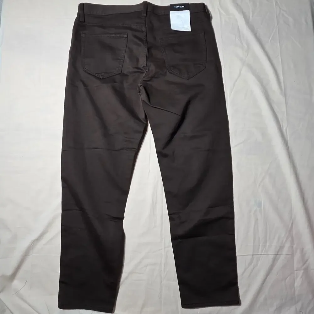 NWT Banana Republic Men's Athletic Tapered Traveler Pant 34x30 Brown 360745